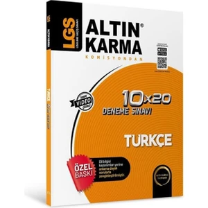 Altın Karma Yayınları LGS 8.Sınıf  Türkçe 10*20 Branş Deneme