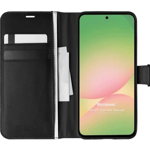 Samsung Galaxy A56 Kılıf Delux Leather Wallet Siyah