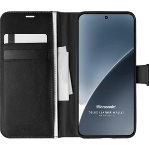 Xiaomi 15 Kılıf Delux Leather Wallet Siyah