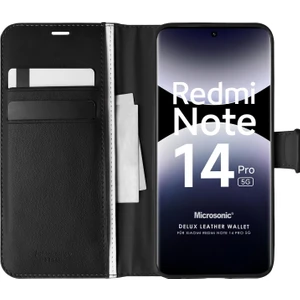 Xiaomi Redmi Note 14 Pro 5g Kılıf Delux Leather Wallet Siyah