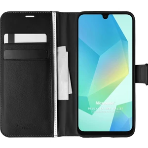 Samsung Galaxy A16 Kılıf Delux Leather Wallet Siyah