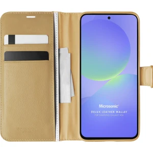 Samsung Galaxy A36 Kılıf Delux Leather Wallet Gold