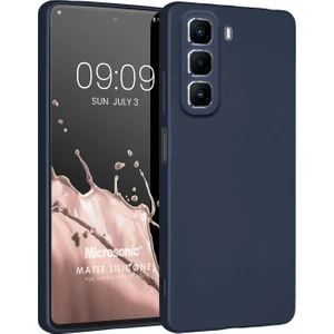 Matte Silicone Infinix Hot 50 4g Kılıf Lacivert