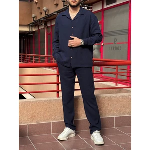 Müslin Dokuma, Yazlık&baharlık, 100% Pamuk, Oversize Gömlek-Pantolon Takım G11-295
