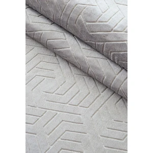 Soft Nest Dinarsu Armoni Gri Kaymaz Tabanlı Kesme Kabartmalı Salon Koridor Mutfak Halı