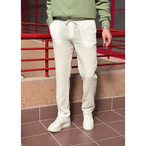 Bel lastikli, bağcıklı, Oversize fit, %100 Pamuklu Müslin dokuma, Yazlık&baharlık Pantolon 295