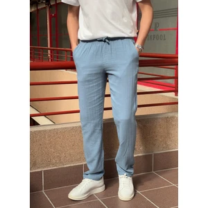 Bel lastikli, bağcıklı, Oversize fit, %100 Pamuklu Müslin dokuma, Yazlık&baharlık Pantolon 295