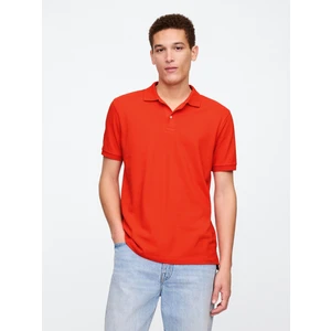 Erkek Kırmızı Stretch Pique Polo Yaka T-Shirt