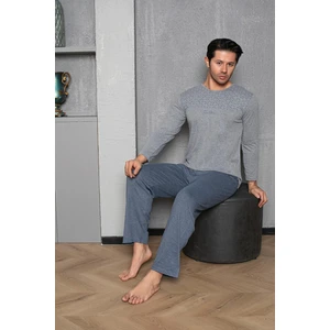 Yuvarlak Yaka %100 Pamuk Regular Kalıp Erkek Pijama Takımı 983