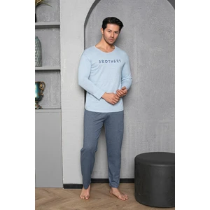 Yuvarlak Yaka %100 Pamuk Regular Kalıp Erkek Pijama Takımı 983