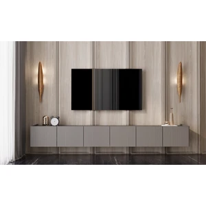 Capella Mdf 6 Kapaklı Duvara Monte (120  cm  x 2 Adet) 240  cm  Tv Ünitesi