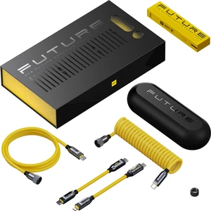 The Future Silky Type-C to Type-C+Lightning 240W Uzayabilen 2.6m Süper Hızlı Şarj Kablo Seti