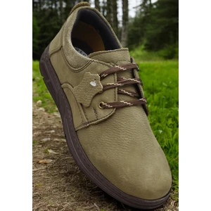 518-8 Ortopedik Taban Hakiki Deri Erkek Ayakkabı Casual Günlük Haki Erkek Ayakkabı