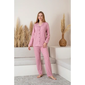 Uzun Kollu Milan Gömlek Pijama Takımı- Soft Seri