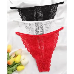 Dantelli Kadın Iç Giyim 3'lü Tanga String