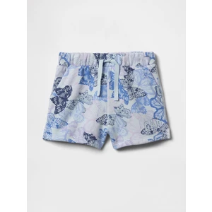 Kız Bebek Mavi Gap Logo Havlu Kumaş Pull-On Şort