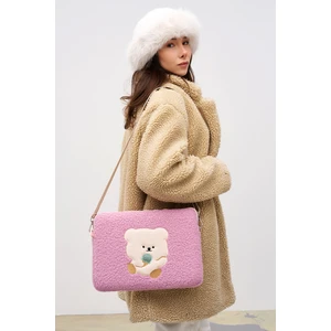 Teddy Bear Laptop Kılıfı 13" & 14" Inç Uyumlu Pembe