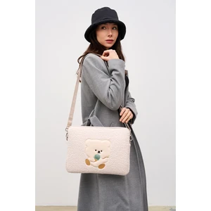 Teddy Bear Laptop Kılıfı 13" & 14" Inç Uyumlu Bej