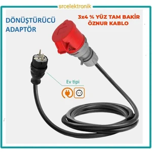 Öznur Kablo Ev Tipi Araç Şarjı Dönüştürücülü Uzatma 3x4 Tam Bakır Öznur Kablolu Seyyar (1 Ile 10 Metre Arası)