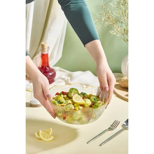 Tirmit Büyük Boy Cam Salata Kasesi - 21 cm