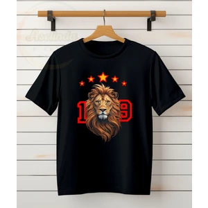 Baba Oğul Kombin 5 Yıldızlı Aslan Baskılı Taraftar Tişört/t-Shirt- (Tek Adet Fiyatıdır)