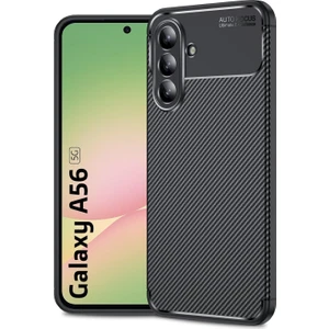 Samsung Galaxy A56 Uyumlu Kılıf Karbon Tasarım Kamera Korumalı Silikon Telefon Kılıfı Kapak