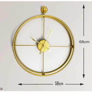 Metal Gold Duvar Saati