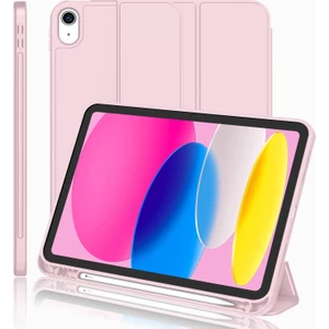 Ipad (A16) 2025 Kalemlikli Uyku Modlu Yatay Standlı  Auto Wake/sleep, Soft Slim Tpu Smart Kılıf