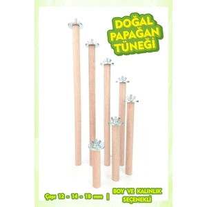 SkyRoost Doğal Papağan Tüneği | Ø 18 mm Çap, 10 cm Uzunluk | Jako, Amazon, Konur, Lori, Monk, Kayık, Senegal, Kakariki