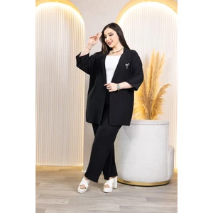 Kimon Broşlu Bürümcük Oversıze Battal Takım