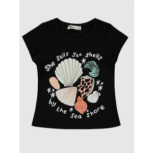 Civil Girls Kız Çocuk Tişört 2-5 Yaş Siyah