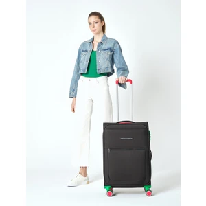Benetton 2800 Orta Boy Ultra Light Hafif Lüx Kumaş Tekerlekli Valiz