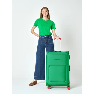 Benetton 2800 Büyük Boy Ultra Light Hafif Lüx Kumaş Tekerlekli Valiz