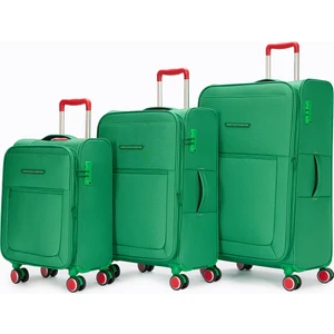 Benetton 2800 3'lü Set Ultra Light Hafif Lüx Kumaş Tekerlekli Valiz