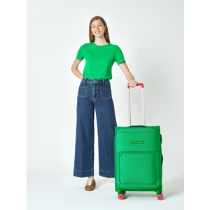 Benetton 2800 Orta Boy Ultra Light Hafif Lüx Kumaş Tekerlekli Valiz