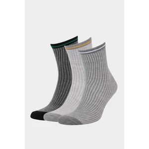 Erkek Çocuk 3'lü Pamuklu Uzun Çorap E5515A8NS