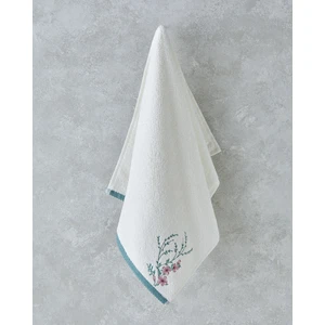 Flower Creeper Pamuklu Nakışlı Yüz Havlusu 50X80 cm Ekru