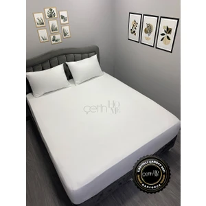 Kumaş Lastikli Çarşaf Seti Çift Kişilik ve Battal Boy Beyaz 160 x 200