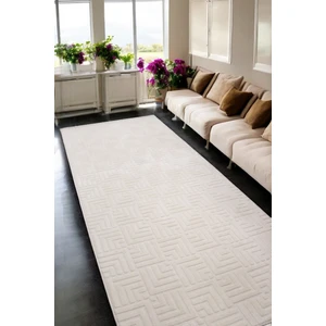 Soft Nest Merinos Frigya Krem Kaymaz Tabanlı Kesme Kabartmalı Salon Koridor Mutfak Halı