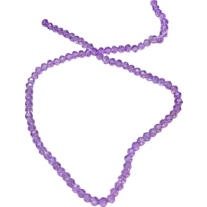 Serhat Aksesuar ve El İşçiliği 6 mm Lila Janjan Kristal Cam Boncuk 1 Dizi - (80-85 Adet)