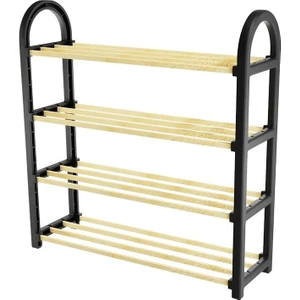 Masif Ahşap 4 Katlı Ayakkabılık-Findit