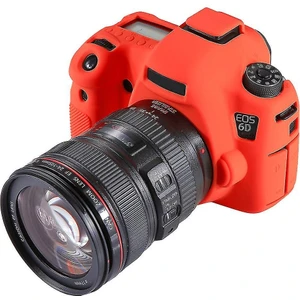 Canon 6d Uyumlu Kırmızı Silikon Kılıf Koruma Kılıfı 6d Dslr Case Fotoğraf Makinesi Easy Cover