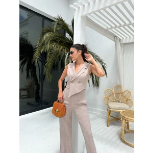 Esra Helvacı E.h Özel Sütlü Kahve Double Breasted Tulum