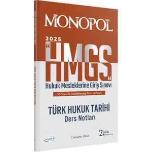 Monopol Yayınları Hmgs Türk Hukuk Tarihi Ders Notları 2. Baskı