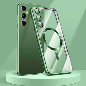 Galaxy S25 Kılıf Kamera Lens ve Hoparlör Toz Korumalı Magsafe Şarj Özellikli Esnek Silikon