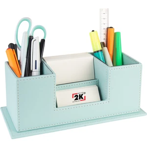 Masaüstü Deri Organizer Kalemlik 4 Gözlü Desktop Organizer Rainbow Vegan 10X12X25 Cm.