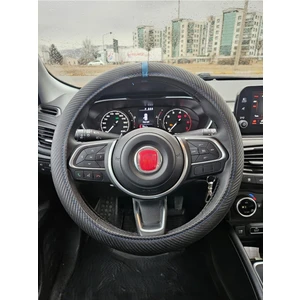 Karbon Desenli Geçmeli Direksiyon Kılıfı Akalite