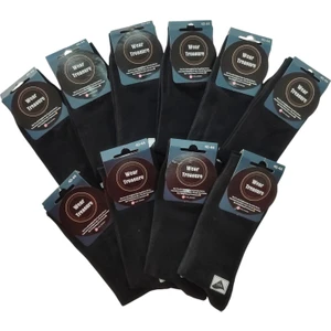 Wear Treasure Erkek 10'lu Paket Düz Siyah Soket Çorap