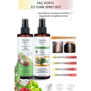 True Bee Daily Dream Series Saç Dostu 2’li Tonik Seti Biberiye Tonik - Sirkeli Tonik 250 ml