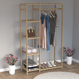 Y&D Home Ahşap Açık Dolap, Masif Ahşap Açık Gardırop (40 x 110 x 180)